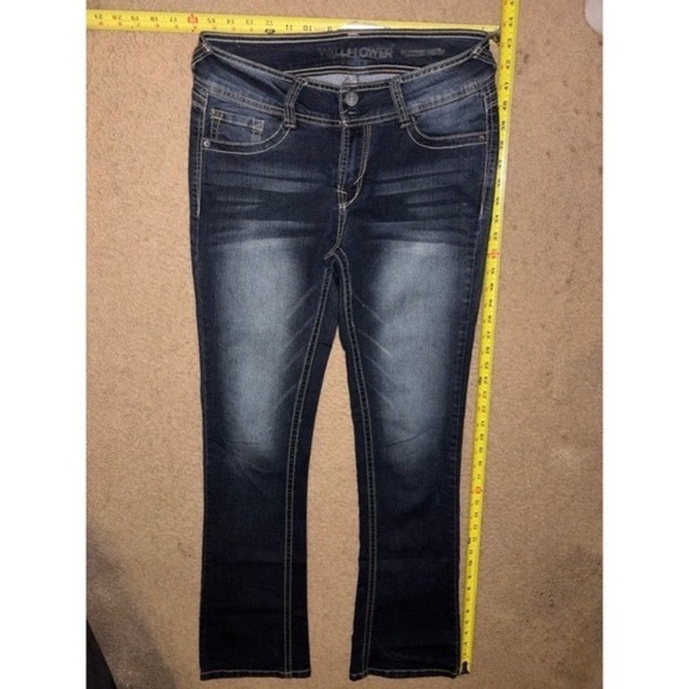 WallFlower‎ Luscious Curvy Bootcut Jeans Dark Wash Size 7 WLM09939B T01-32